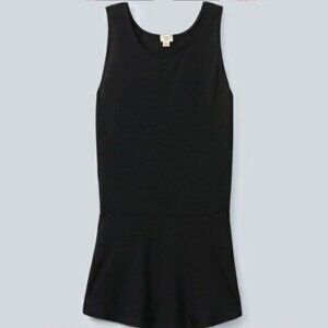 Aritzia Wilfred Black Concorde Peplum Tank Top Size XS‎ Lightweight Minimimalist